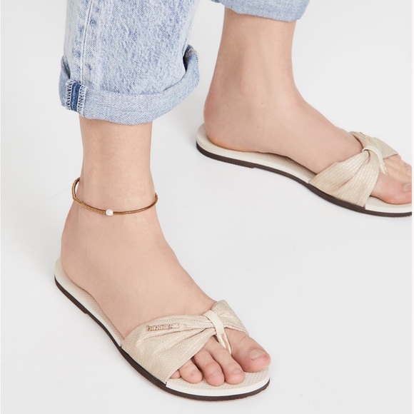 Havaianas You St. Tropez Shine Flip Flops - 7-8 (37-38) - Picture 1 of 6